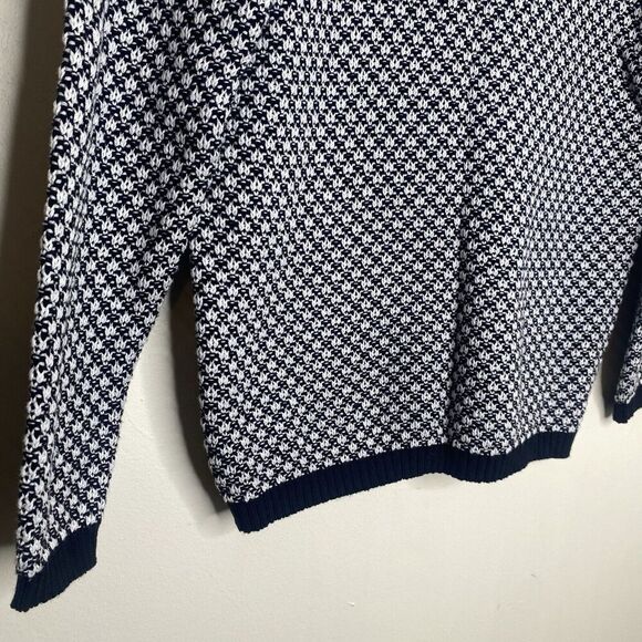 Karen Scott Black & White Cotton Turtleneck Sweater Petite Small - Picture 4 of 11